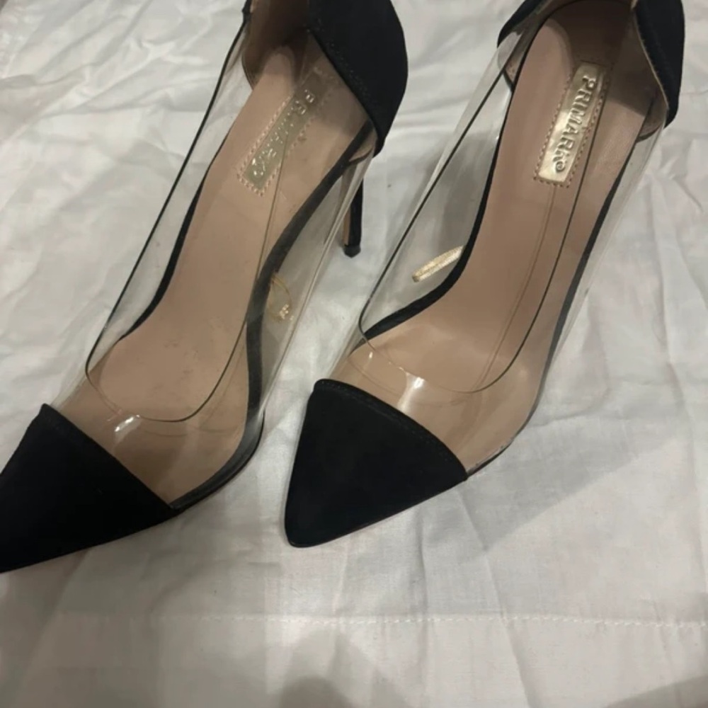 Chic Black and Clear Heels